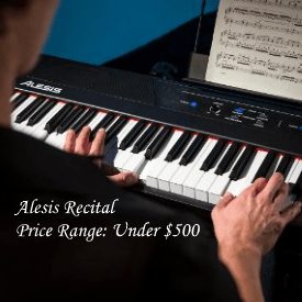 The Alesis Recital has futuristic design with LED buttons