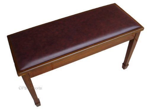 Walnut grand piano bench with music storage