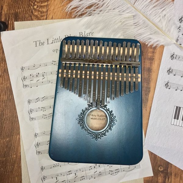 Kalimba Thumb Piano Premium 17 Key Mahogany Kalimba 4 Kalimba-Thumb-blue